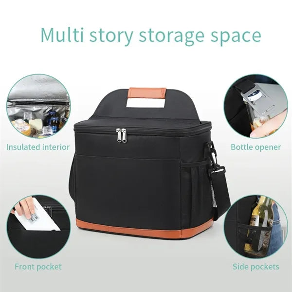 Leakproof Insulated Oxford Lunch Bag with Handle and Strap