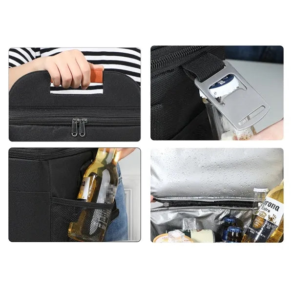 Leakproof Insulated Oxford Lunch Bag with Handle and Strap