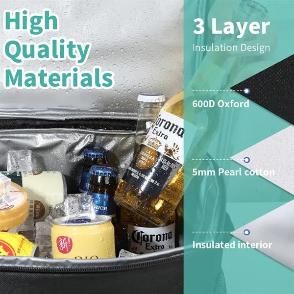 Leakproof Insulated Oxford Lunch Bag with Handle and Strap