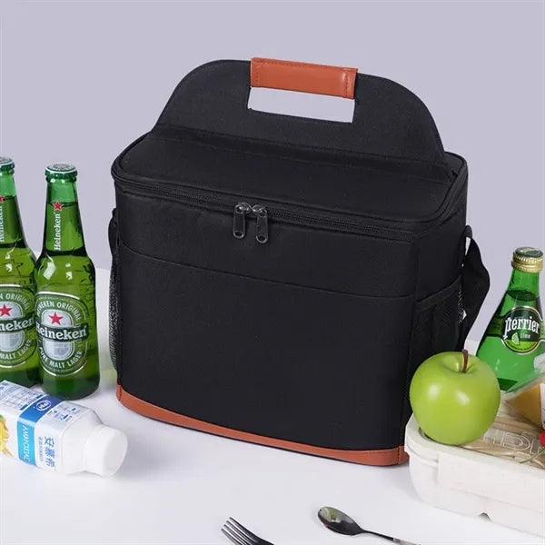 Leakproof Insulated Oxford Lunch Bag with Handle and Strap