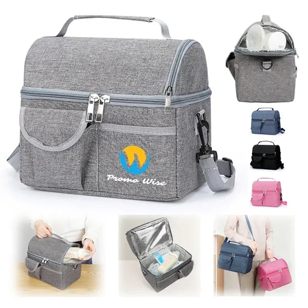 Wet-Dry Compartment Insulated Cooler Bag