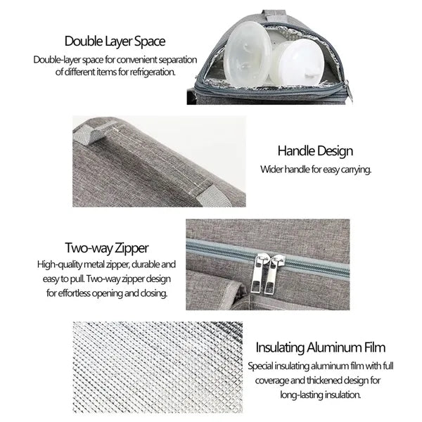 Wet-Dry Compartment Insulated Cooler Bag