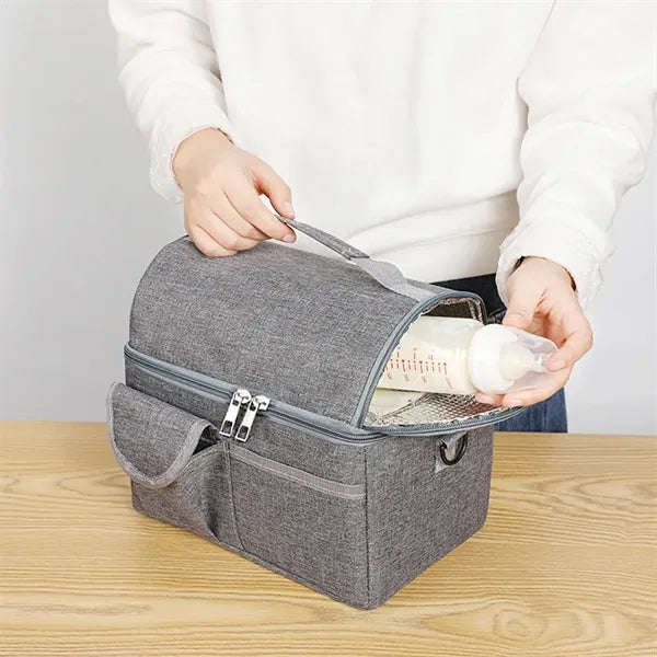 Wet-Dry Compartment Insulated Cooler Bag