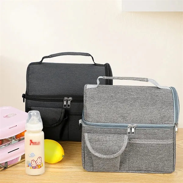 Wet-Dry Compartment Insulated Cooler Bag