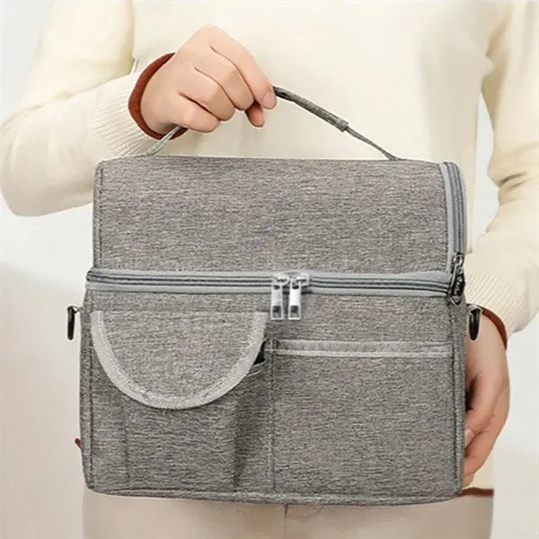 Wet-Dry Compartment Insulated Cooler Bag