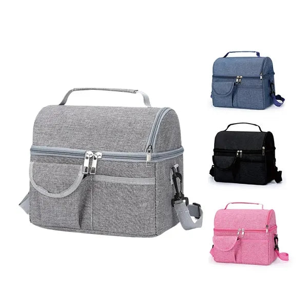Wet-Dry Compartment Insulated Cooler Bag