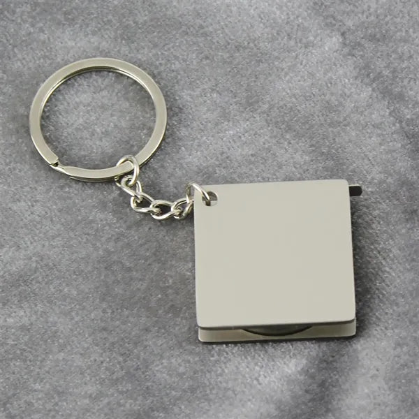 Retractable Keychain Metal Tape Measure with Slide-Lock
