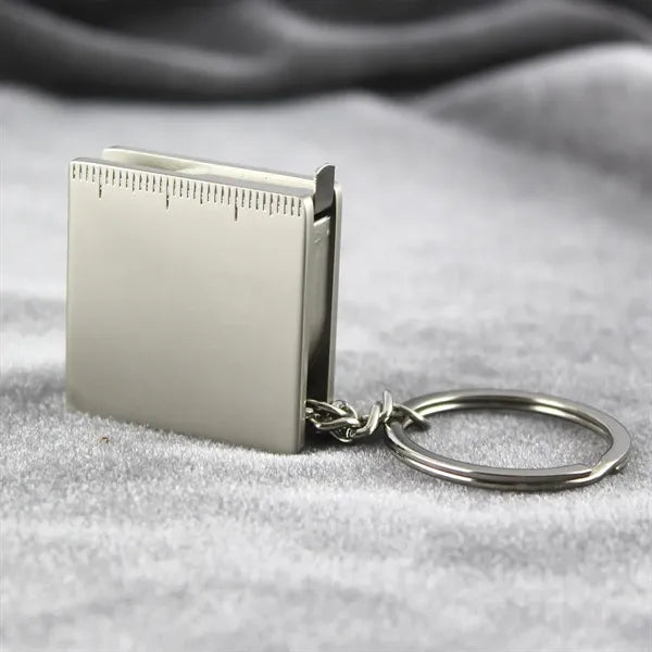 Retractable Keychain Metal Tape Measure with Slide-Lock