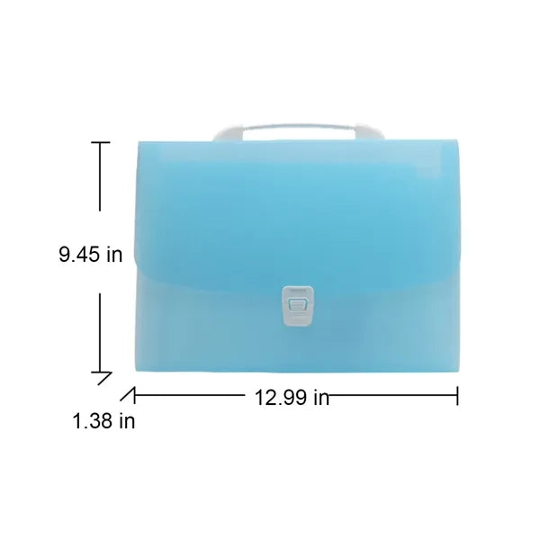 13-Pocket Portable Accordion File Folder with Snap-Closure