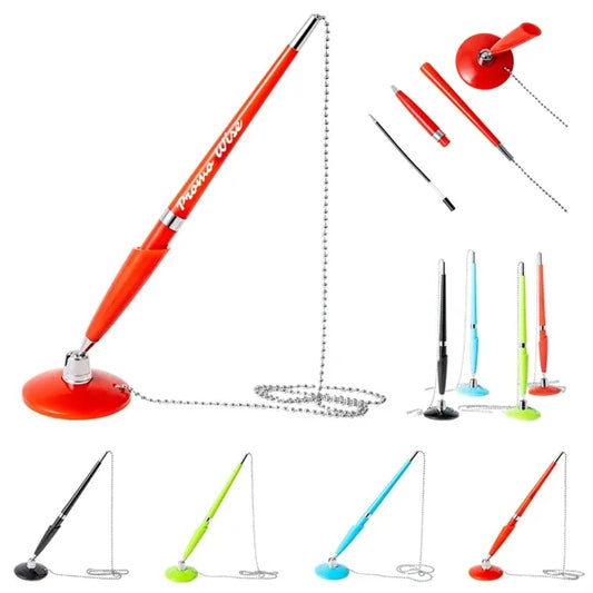 360 Rotatable Standing Ballpoint Pen with Anti-Lost Chain