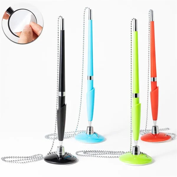 360 Rotatable Standing Ballpoint Pen with Anti-Lost Chain