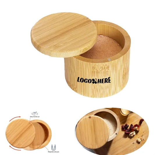 Bamboo Salt Cellar Storage Box