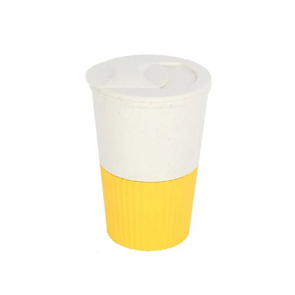 12oz Leakproof Insulated Wheat Straw Travel Mug Cup