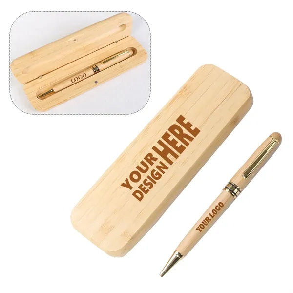Eco-Friendly Bamboo Pen Gift Set with Box