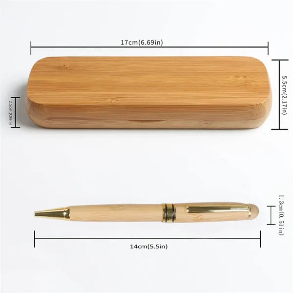 Eco-Friendly Bamboo Pen Gift Set with Box