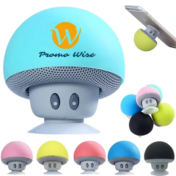 Compact Mini Mushroom Shaped Speaker Phone Stand Suction Cup