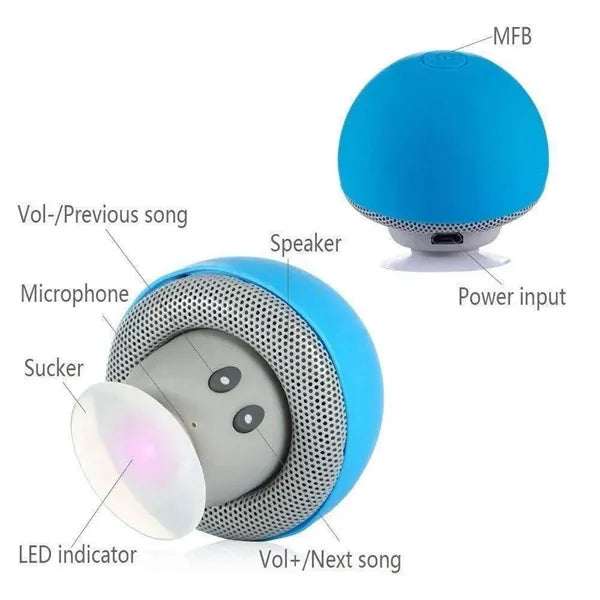 Compact Mini Mushroom Shaped Speaker Phone Stand Suction Cup