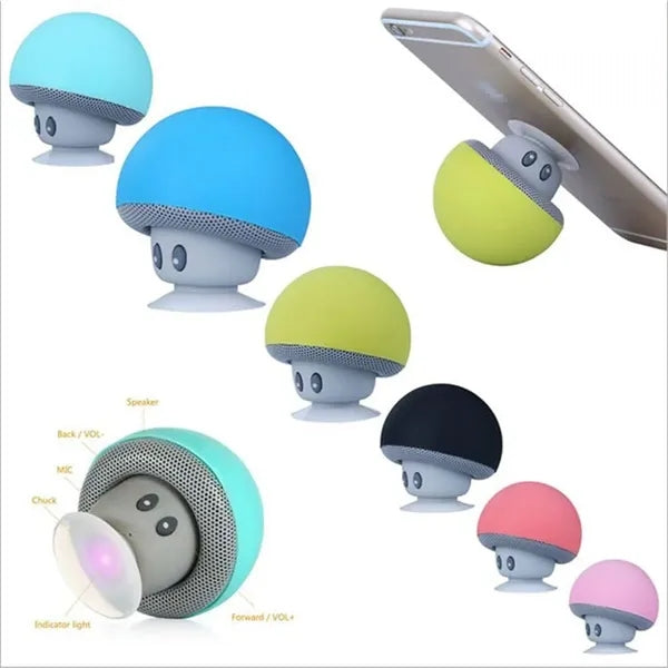Compact Mini Mushroom Shaped Speaker Phone Stand Suction Cup