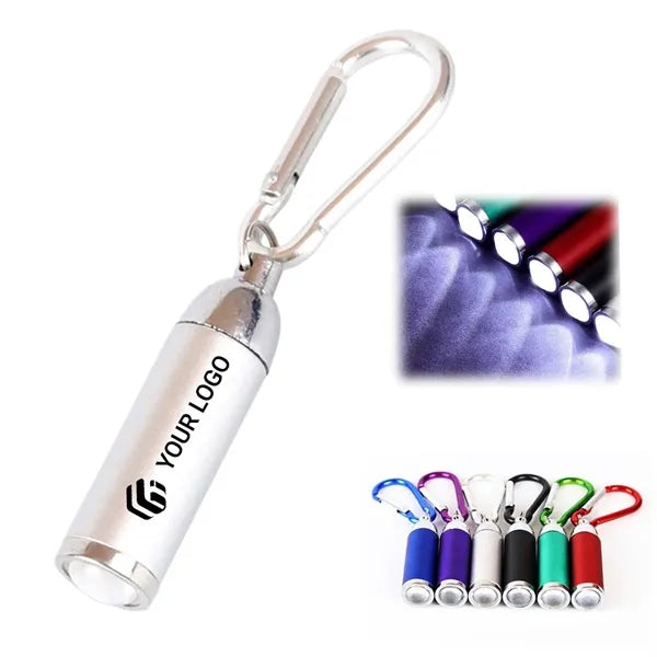 Hiking camping carabiner pocket compact keychain flashlight