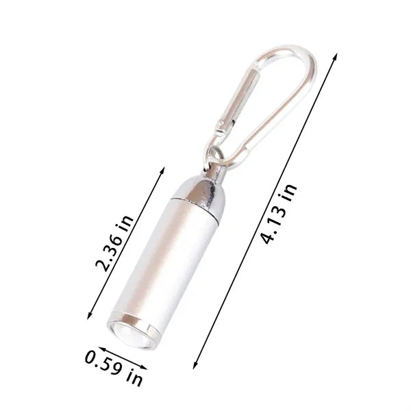 Hiking camping carabiner pocket compact keychain flashlight