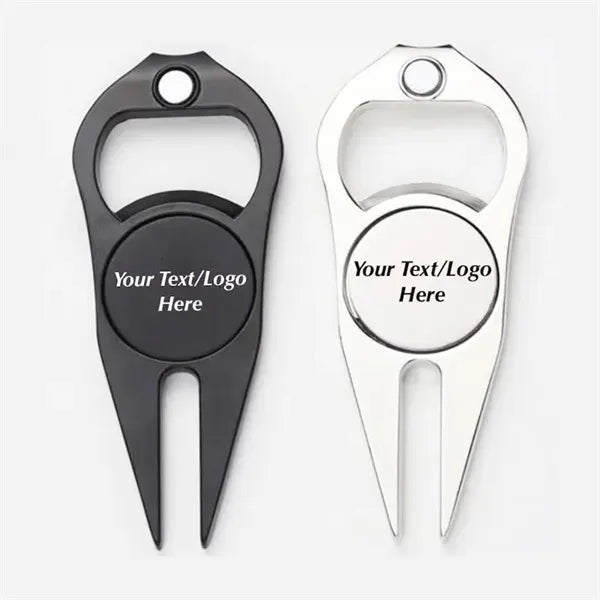 Golf Ball Marker Divot with Bottle Opener