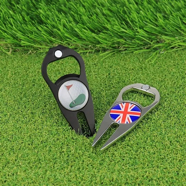 Golf Ball Marker Divot with Bottle Opener