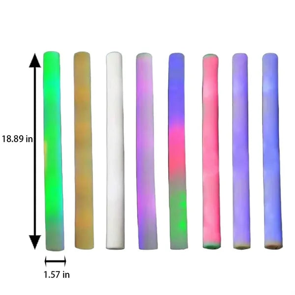 Gradient Flashing Lightweight Safe LED Foam Glow Sticks