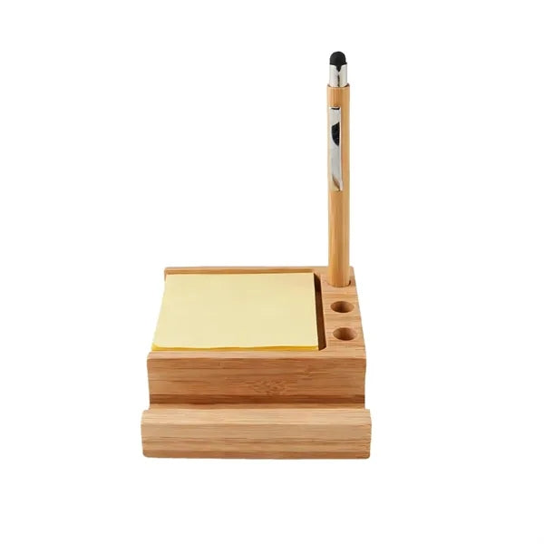 Bamboo Desk Organizer with Phone Holder - OCEAN