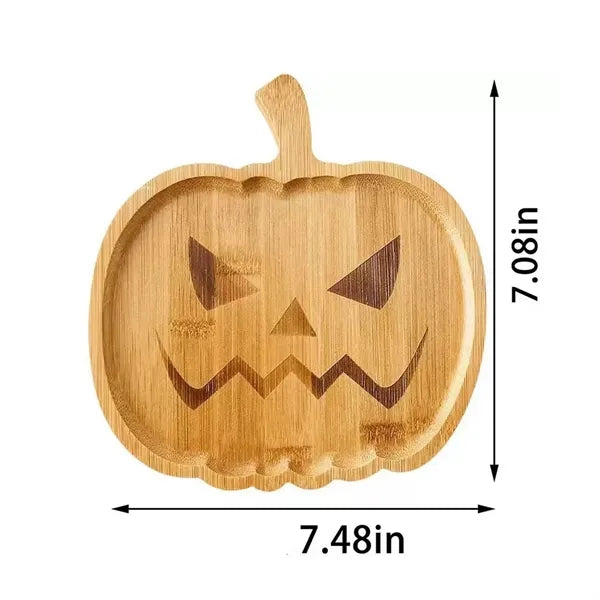 Halloween Bamboo Pumpkin Plate