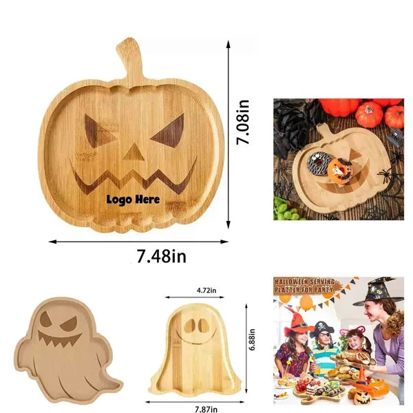 Halloween Bamboo Pumpkin Plate