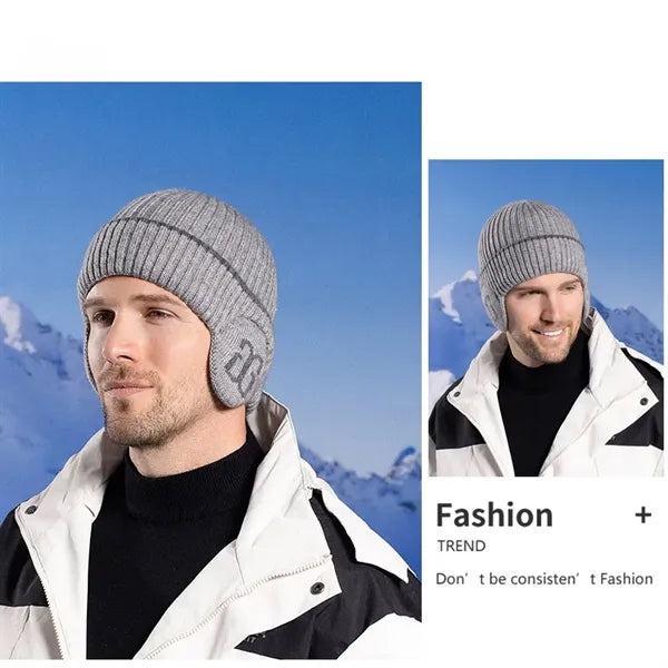 Winter Warm Knitted Knitted Wool Hat Ear Protector Cap