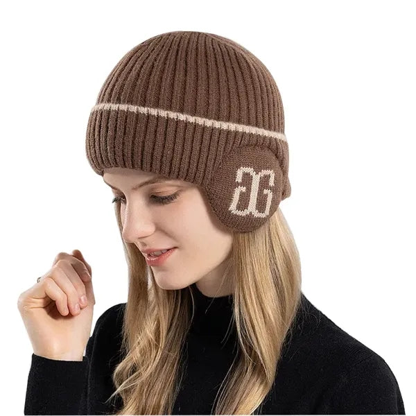 Winter Warm Knitted Knitted Wool Hat Ear Protector Cap