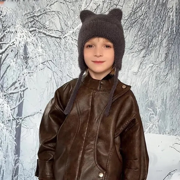 Children's winter outdoor warm Knitted Wool Hat