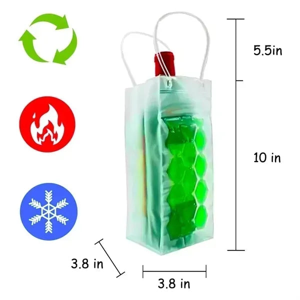 Wine Bottle Cooler Bag - Ice Chiller with Gel Pack