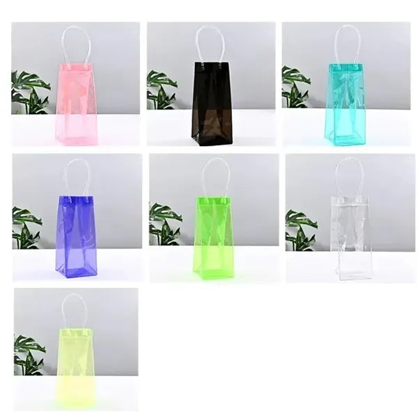 Clear PVC Wine Bottle Ice Bag