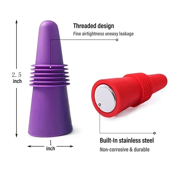 Conical Wine Stopper - Stainless Steel Bottle Cork