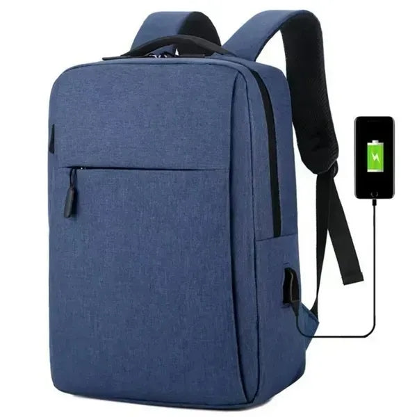 Black Business Laptop Backpack - USB Charging Port Included
