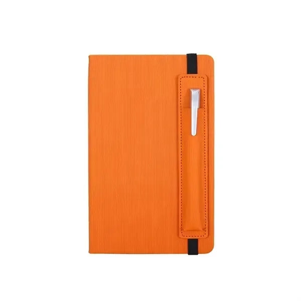 A5 Leather Notebook - Pen Holder & Elastic Closure Band