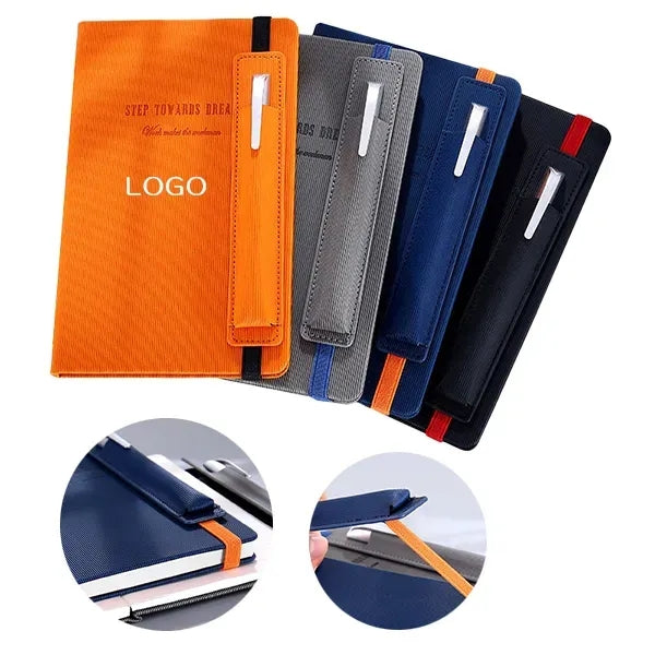 A5 Leather Notebook - Pen Holder & Elastic Closure Band