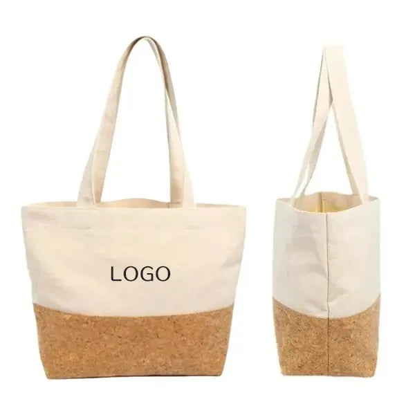 Cork Spliced Eco-Friendly Canvas Tote Bag
