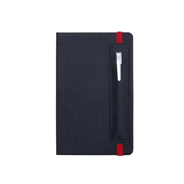 A5 Leather Notebook - Pen Holder & Elastic Closure Band