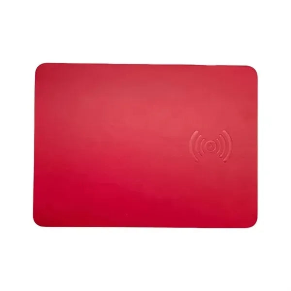 Wireless Charging Leather Mouse Pad - Stylish Desk Accessory