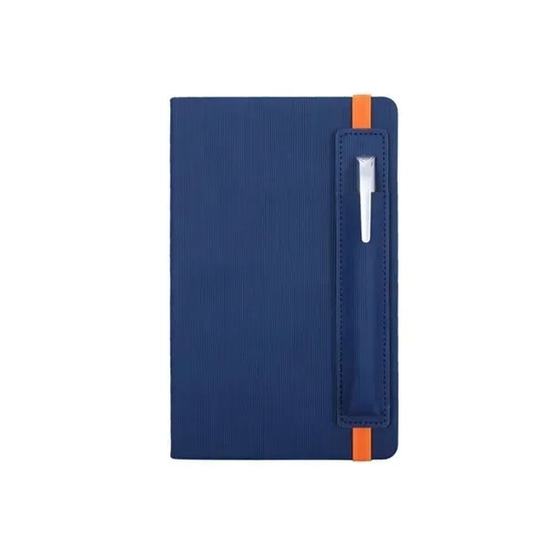 A5 Leather Notebook - Pen Holder & Elastic Closure Band