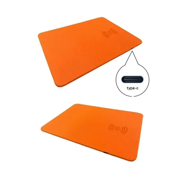 Wireless Charging Leather Mouse Pad - Stylish Desk Accessory