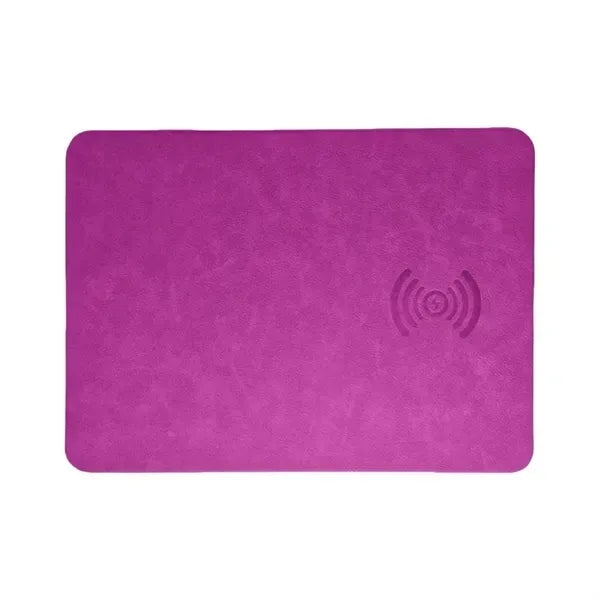 Wireless Charging Leather Mouse Pad - Stylish Desk Accessory