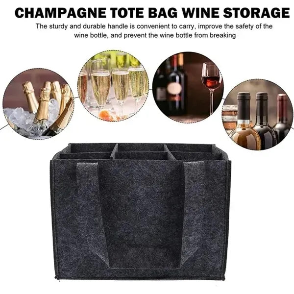 Eco-Friendly Wine Tote - Anti-Collision Divider