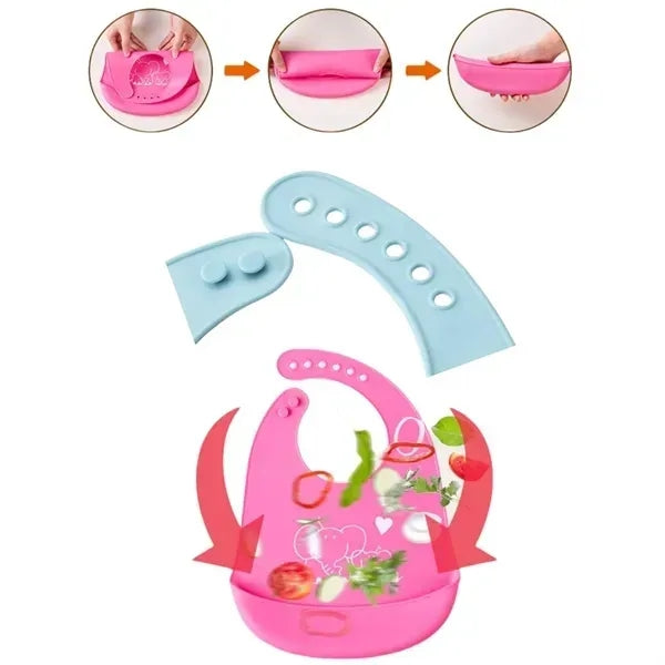 Silicone Baby Bib - Food-Safe Catch-All Design