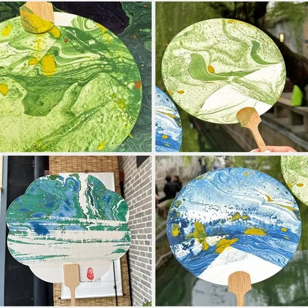 Double-Sided Chinese-Style Round Fan - DIY Craft Blank