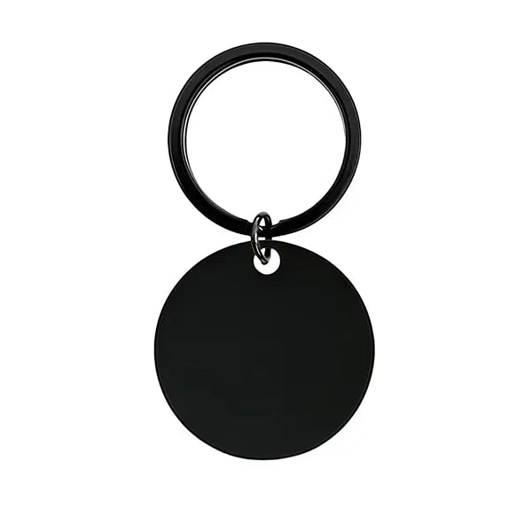 Stainless Steel Round Keychain Tags - Blank Stamping Design