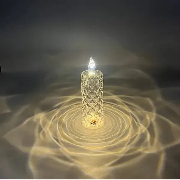 LED Rose Pattern Candle Light - Halo Projection Design